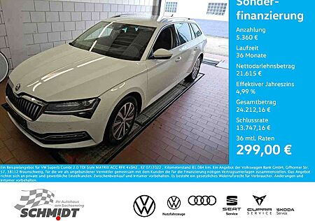 Skoda Superb Combi 2.0 TDI Style MATRIX ACC RFK 4xSHZ