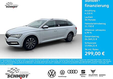 Skoda Superb Combi 2.0 TDI Style MATRIX ACC RFK 4xSHZ