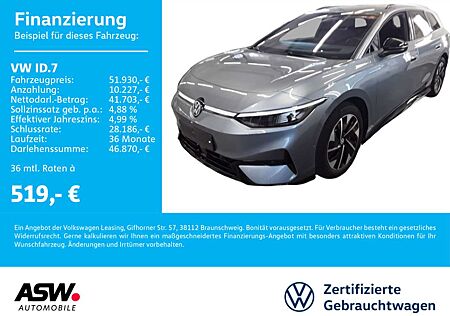 VW ID.7 Volkswagen Tourer Pro LED Navi 360° Wärmepumpe ACC AHK