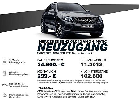 Mercedes-Benz GLC 43 AMG 4M/NIGHT/AHK/PANO/AIRM/RÜCKF Sportp.