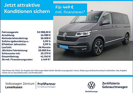VW T6 Volkswagen .1 Multivan ACC NAVI MEMORY AHK LEDER STANDHZ