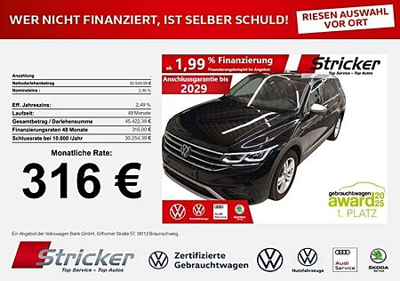 VW Tiguan Allspace Volkswagen Elegance 2.0TSI DSG 316,-ohne Anzahlung 7-Sitzer