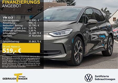 VW ID.3 Volkswagen PRO PERFORMANCE IQ WÄRMEPUMPE KAMERA LM19