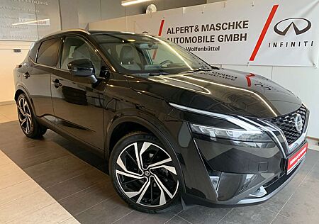 Nissan Qashqai gebraucht kaufen Nissan Qashqai 1,3 DIG-T Autom. Tekna+ BOSE/Leder/Pannor/AHK/SHZ