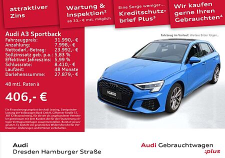 Audi A3 35TFSI S line Matrix Navi Pano AHZV