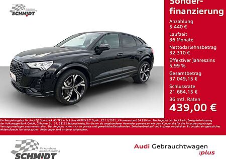 Audi Q3 Sportback 45 TFSI e 2xS Line MATRIX 20" Optik