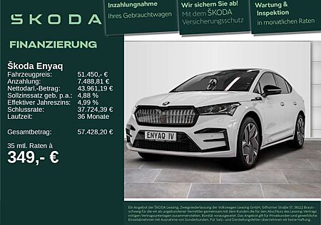Skoda Enyaq Coupé RS 21 AHK CANTON LEDER MEMORY PANO