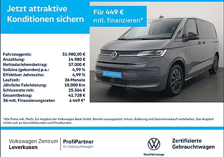 VW T7 Multivan Volkswagen Life 6-SITZE ACC KAM SHZ CARPLAY PDC
