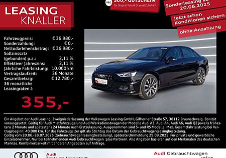Audi A4 Limousine 40 TFSI qu NAVI 18" Kamera Advanced