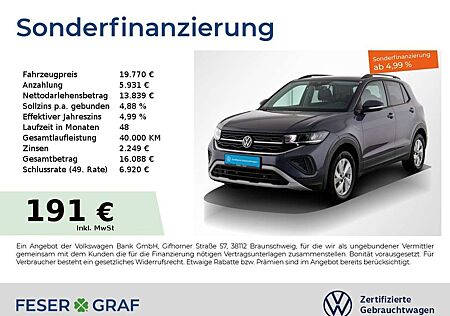 VW T-Cross Volkswagen 1.0TSI Life Rückfahrkamera Navigationssystem