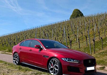 Jaguar XE S/ 3.0l V6 Komp./ Italien Racing Red/ Vollleder/ 63tkm