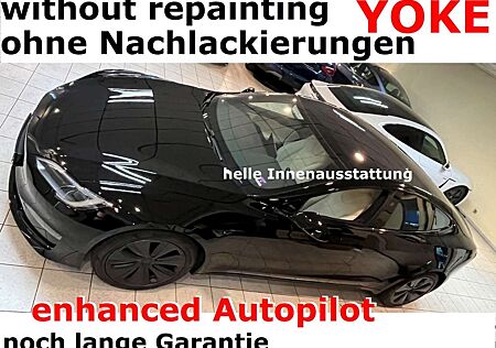 Tesla Model S LR +Leder beige+YOKE+enhanced Autopilot+