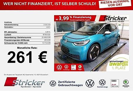 VW ID.3 Volkswagen 1st Max 150/58 261,-ohne Anzahlung ACC Pano