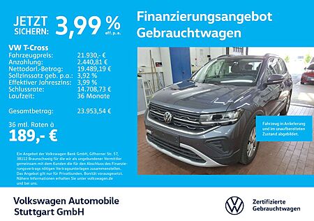 VW T-Cross Volkswagen Life 1.0 TSI Tempomat AHK