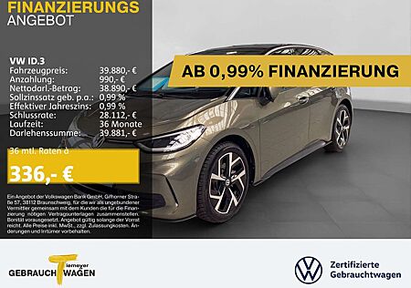 VW ID.3 Volkswagen PRO S WÄRMEPUMPE IQ.LIGHT BEATS KAMERA