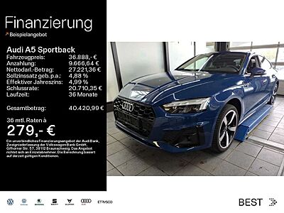 Audi A5 35 TDI S line black, Matrix, AHK