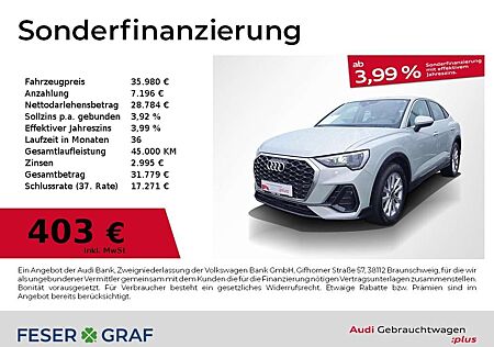 Audi Q3 Sportback 35 TFSI S tronic AHK Navi PDC Plus
