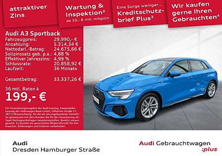 Audi A3 35TFSI S line Matrix Navi Pano AHZV
