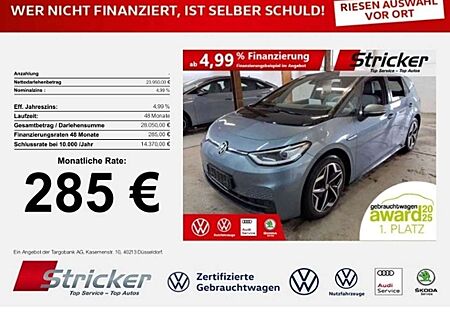 VW ID.3 Volkswagen Pro S 150/77 285,-ohne Anzahlung ACC Navi Wärmepu
