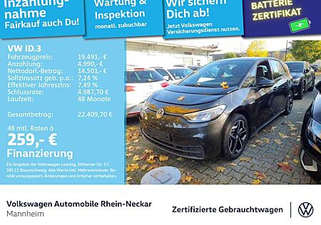 VW ID.3 Volkswagen Pure 110 kW Performance City Navi PDC LED u