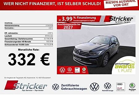VW Tiguan Volkswagen Life 2.0TDI DSG 332,-ohne Anzahlung Navi AHK Kame