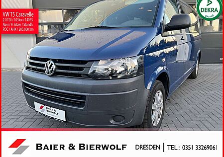 VW T5 Caravelle Volkswagen lang 8 Sitzer 140PS Navi Klima AHK