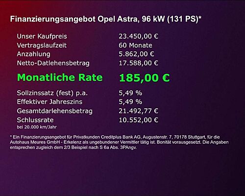 Opel Astra L Sports Tourer GS Line Allwetter 360 Kamera Navi