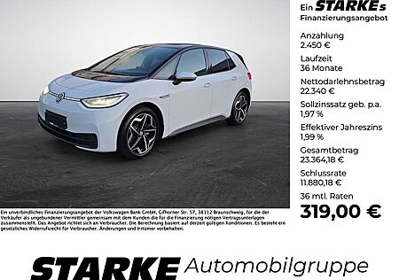 VW ID.3 Volkswagen Pro Performance Elegance LED-Matrix Navi Anhäng...
