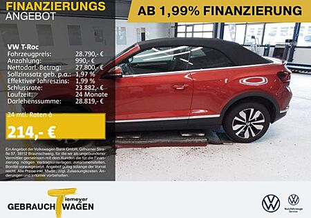 VW T-Roc Volkswagen Cabrio 1.5 TSI DSG MOVE LED+ LM17 NAVI KEY