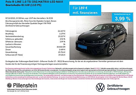 VW Polo Volkswagen R-LINE 1.0 TSI DSG MATRIX-LED NAVI BeatsAudio
