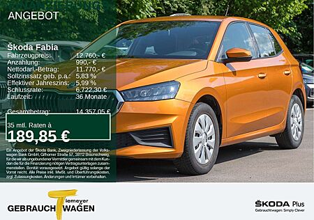 Skoda Fabia 1.0 MPI ACTIVE LED KLIMA PDC