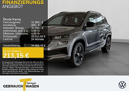 Skoda Karoq 1.5 TSI DSG SPORTLINE LM18 LEDER PANO NAVI