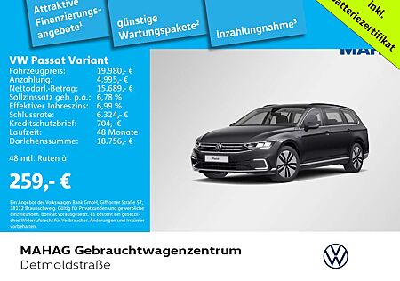 VW Passat Variant Volkswagen GTE 1.4 TSI eHybrid LED Navi Rear