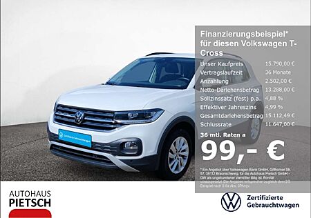 VW T-Cross Volkswagen 1.0 TSI Life LED App-Connect Rückfahrkam.