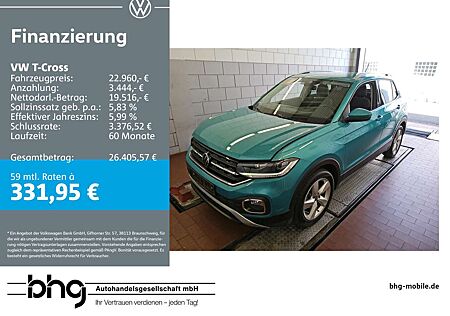 VW T-Cross Volkswagen 1.5 TSI DSG Style AHK ACC-Front-LaneAssi