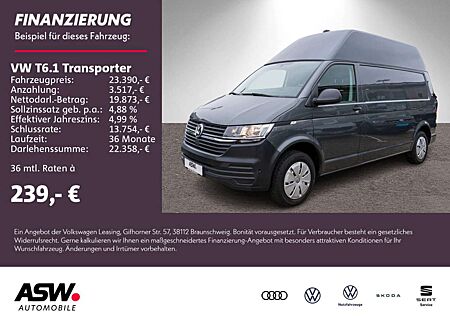VW T6 Transporter Volkswagen T6.1 Transporter Kasten Hoch 2.0 TDI Klima NAVI