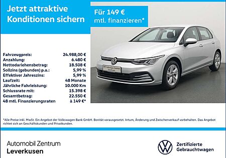 VW Golf Volkswagen VIII eTSI Life DSG NAVI AHK VIRT LED