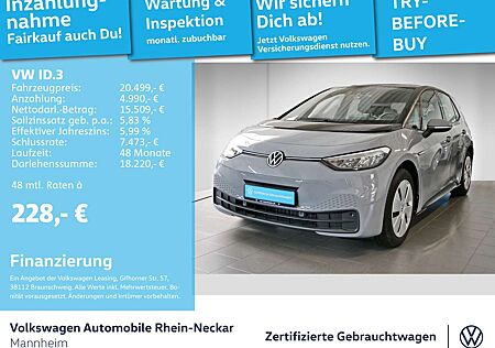 VW ID.3 Volkswagen Pure Performance Navi LED PDC uvm