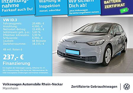 VW ID.3 Volkswagen Pure Performance Navi LED PDC uvm