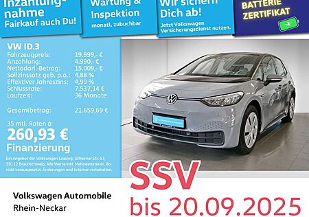 VW ID.3 Volkswagen Pure Performance Navi LED PDC uvm