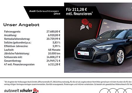 Audi A3 Sportback 35 1.5 TFSI S-tronic S-line ACC RFK Nav