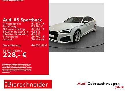 Audi A5 40 TDI qu S-Line Black MATRIX HuD