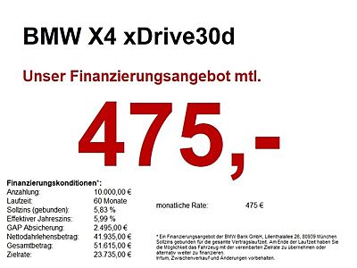 BMW X4 xDrive30d Navi.LED.AHK.Pano.RFK.WLAN.DAB