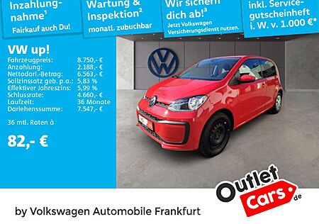 VW Up Volkswagen ! 1,0 l move Rückfahrkamera Rear View Klima
