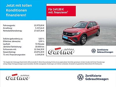 Volkswagen T-Cross LIFE 1.0 TSI EINPARKHILFE ACC LED NAVI APP-CON KL