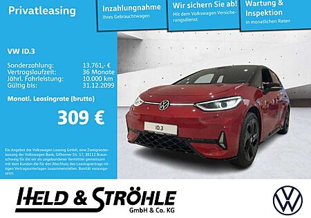 VW ID.3 Volkswagen GTX 210 kW MATRIX NAV KAM PARKASSIST SHZ