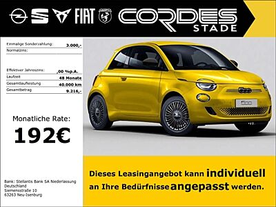 Fiat 500e 3+1 Elektrisch 70kW (95PS) ICON LED Apple CarPlay