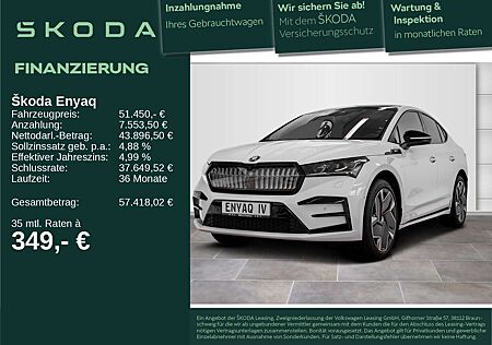 Skoda Enyaq Coupé RS 21 AHK CANTON LEDER MEMORY PANO