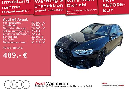 Audi A4 40 TFSI quattro Black 2x S-Line Matrix-