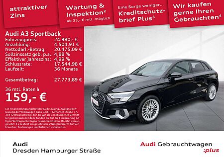 Audi A3 40TFSI e Advanced Matrix Navi Leder
